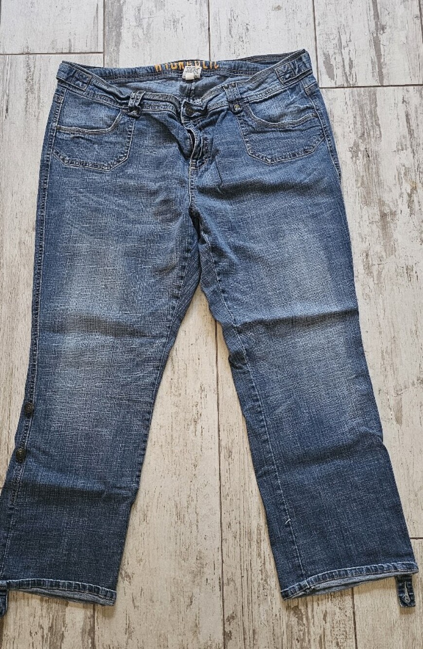 Hydraulic Women's Blue Denim Cropped Convertible Jeans 22 Plus